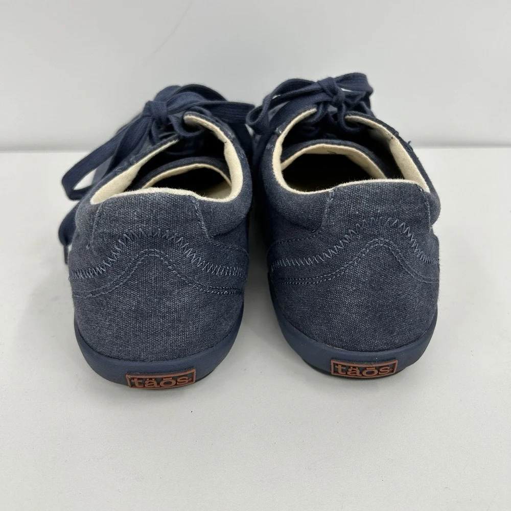 Taos Womens Star Canvas Sneakers Size 10.5 Blue Wash Low Top Preppy Casual